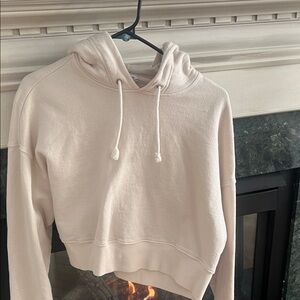 Good American Light Cream Hoodie
